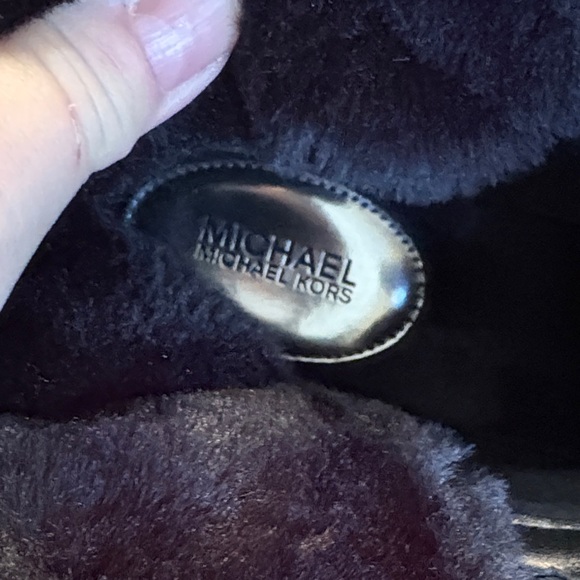 Michael Kors Sparkle Fabric, Faux Fur & leather, skater style lace up Booties - Picture 12 of 14